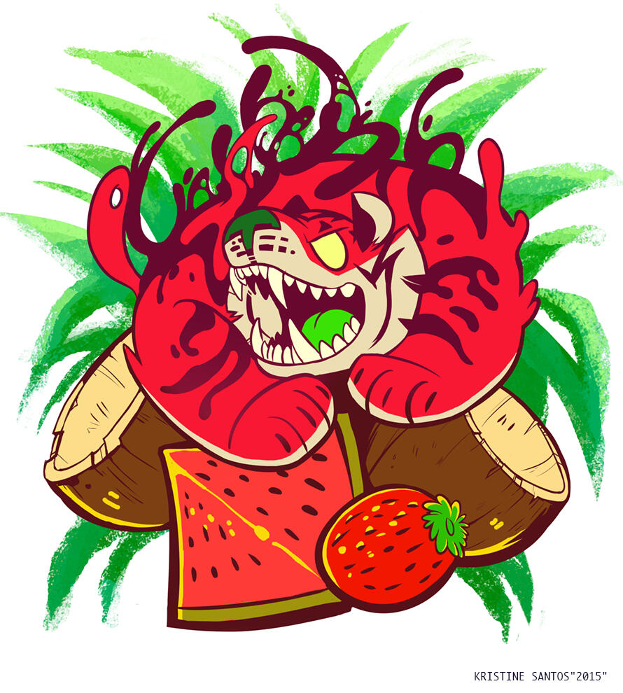 Blood Tiger Punch Soda can mock-up Blood Tiger Punch Soda can mock-up